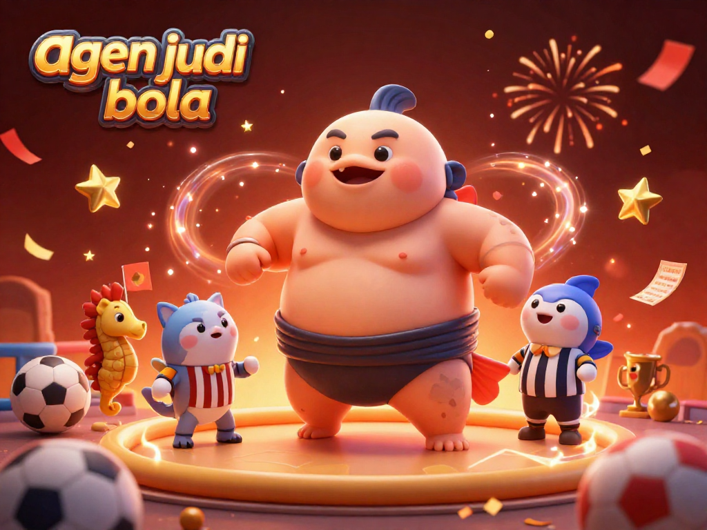 Engage with agents judi bola through vibrant sports-themed 3D illustration capturing the essence of betting excitement.
