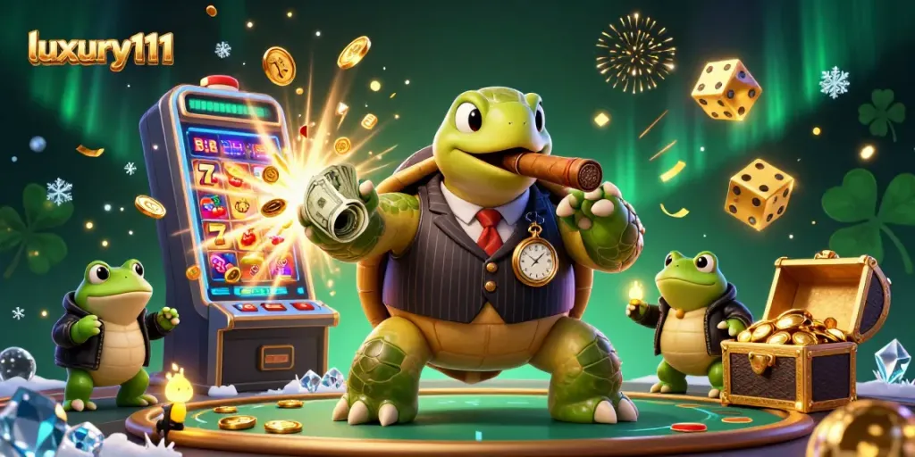 Experience thrilling wins with luxury111 in a vibrant casino scene filled with dynamic gaming elements.