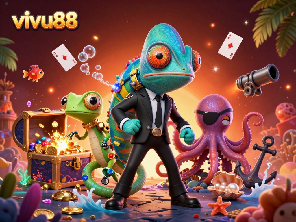 Immerse in vivu88’s vibrant casino world with thrilling underwater treasures and engaging characters.