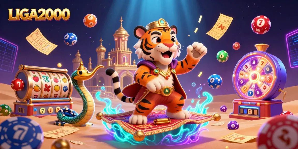 Rasakan sensasi LIGA2000 dengan gulungan slot yang cerah dan elemen kasino yang menakjubkan dalam adegan 3D yang dinamis.