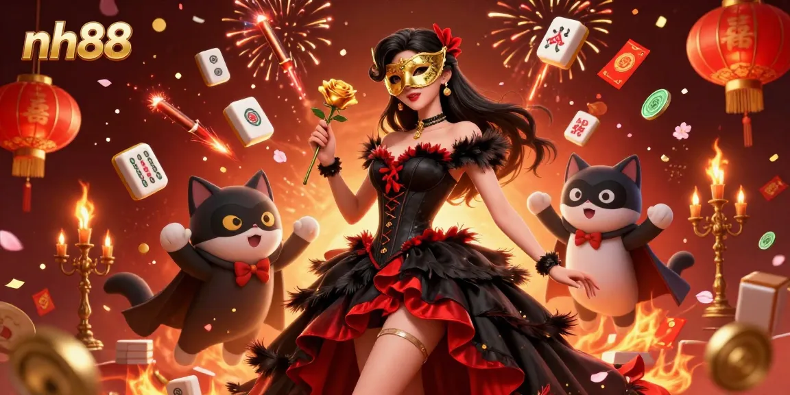 Play exciting games at nh88 with stunning visuals of a casino-themed celebration and premium gaming elements.