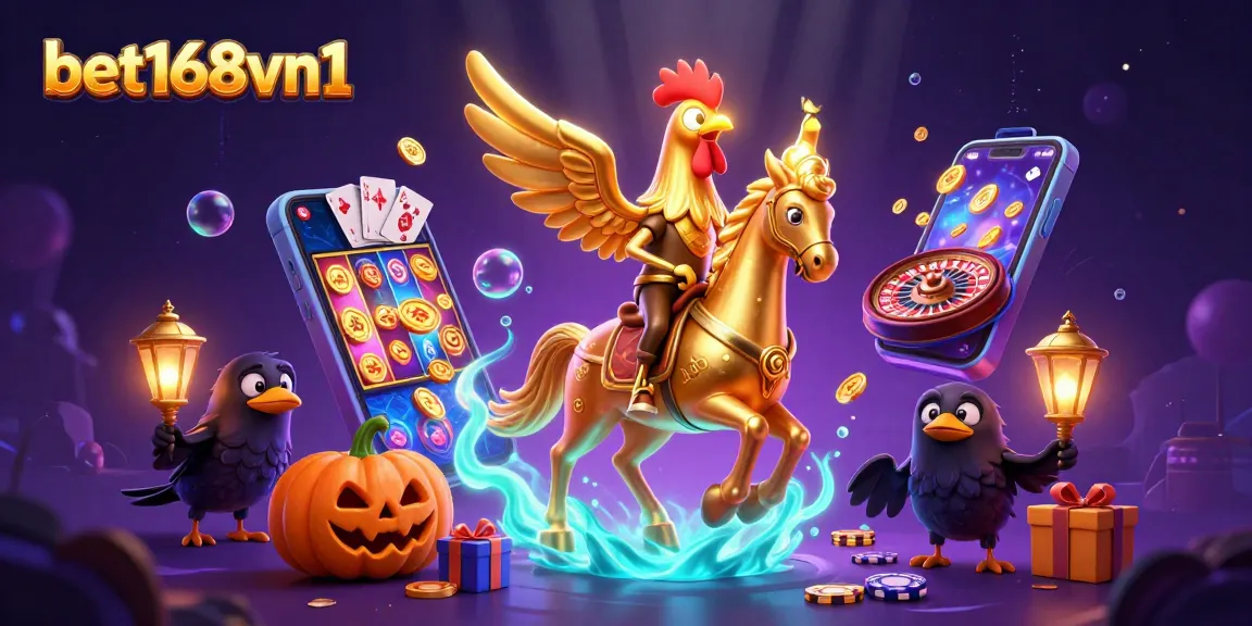 Engage in thrilling gameplay at bet168vn1 with 3D characters in a vibrant casino scene.