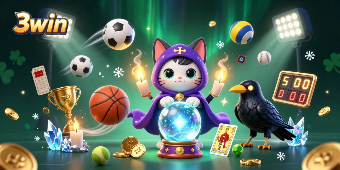Join the action at 3win for exciting sports betting with vibrant 3D elements and casino magic.