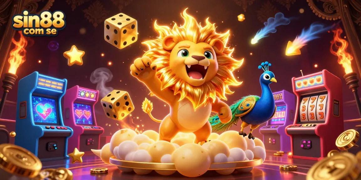 Spin the vibrant reels with sin88 com se in this engaging 3D casino scene featuring elements of fun.