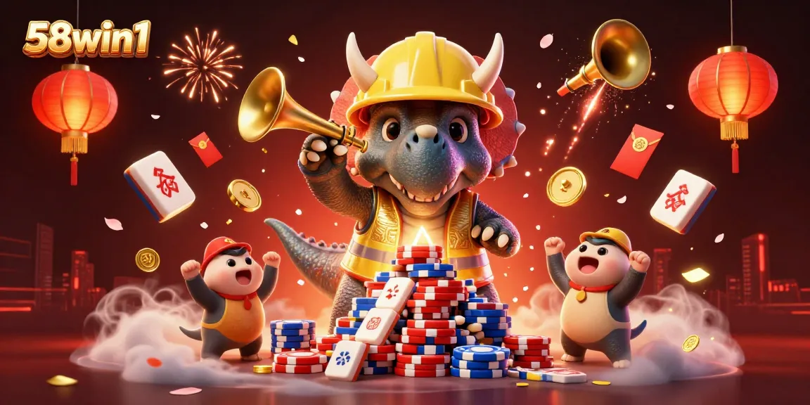 Experience the excitement of gambling with the vibrant scene depicting 58win1's exhilarating casino atmosphere.