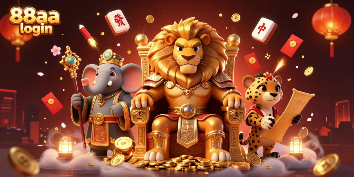 Experience winnings with 88aa login while exploring vibrant casino elements in a unique illustration.