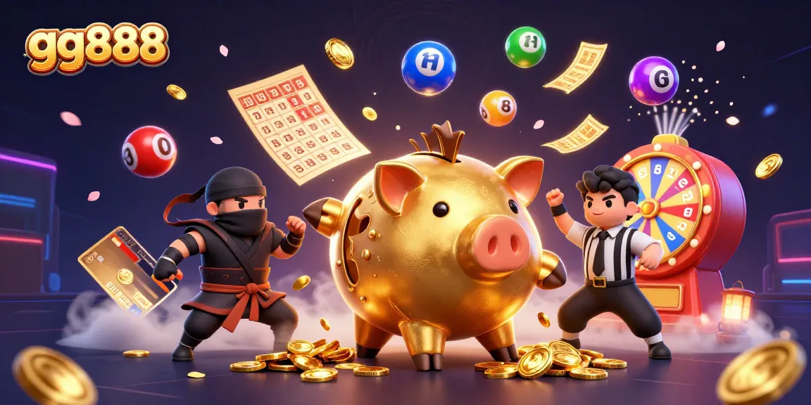 Engage in thrilling gameplay with gg888 as a golden piggy bank sumo wrestler brings luck and excitement!