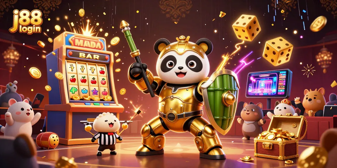 Experience the thrill of j88 login at this vibrant casino scene with exciting jackpots and colorful game displays.