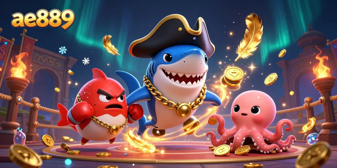Engage with exciting games at ae889 featuring a pirate shark, pufferfish, and octopus!